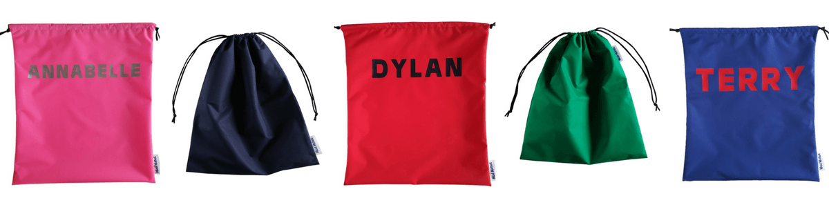 Personalised waterproof wet bags for childcare centres