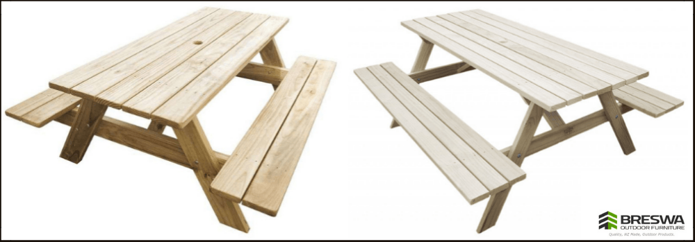 Examples of picnic tables which our elasticated picnic table covers will fit